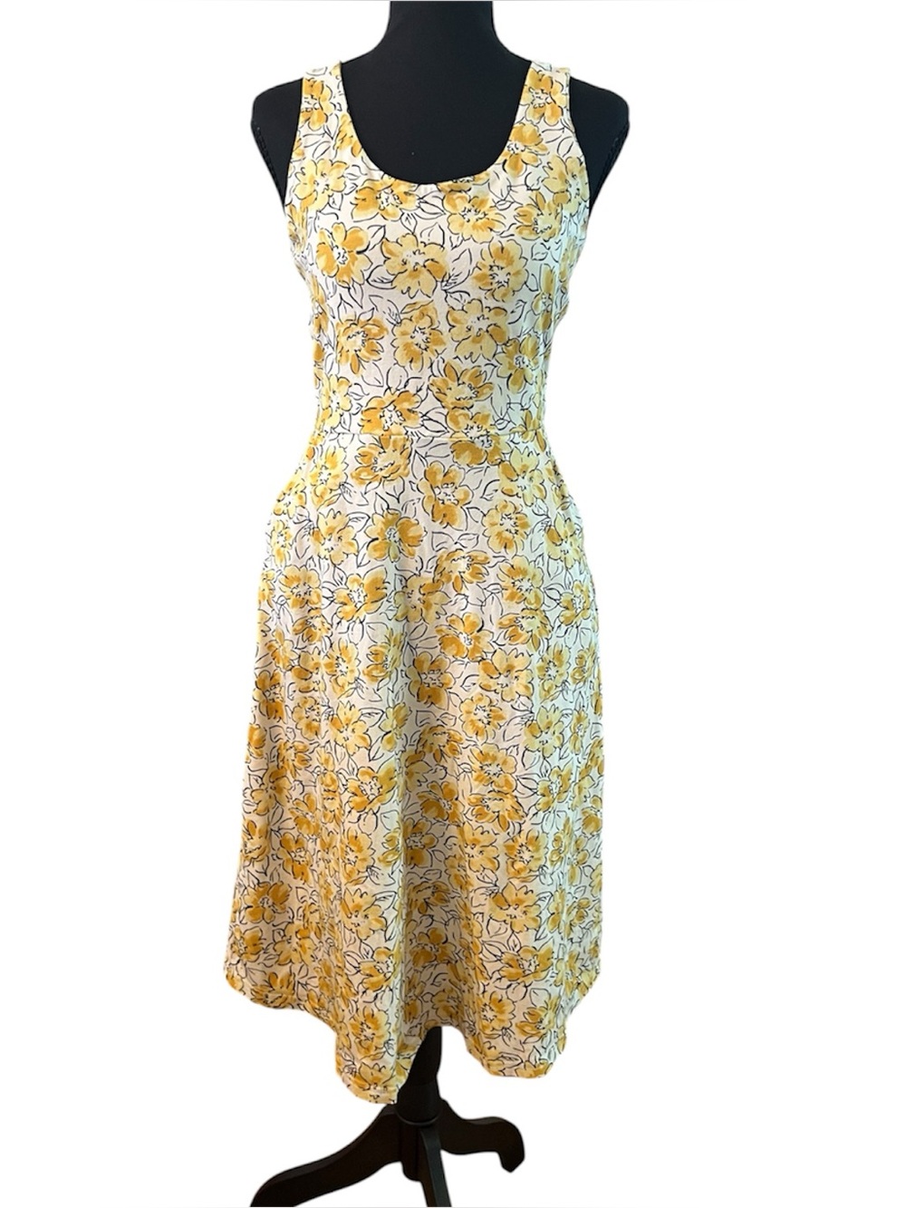 Pact Jolene Organic Cotton Cutout Tie Back Dress - Small - Picture 2 of 6